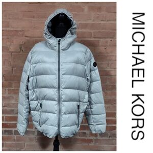 Michael Kors Hooded Gray Puffer Jacket